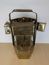 Antique Brass Asian Noodle Cart Caddy Street Food Vendor + Accessories Good Cond