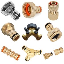 Brass tap connector adaptor - brass,