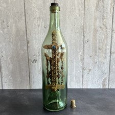 Antique Irish Folk Art God In A Bottle Circa 1840