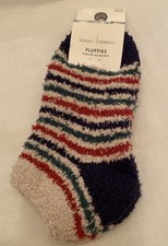 Seasalt Womens Fluffies Trainer Socks - Cariad Maritime - BNWOT - One Size