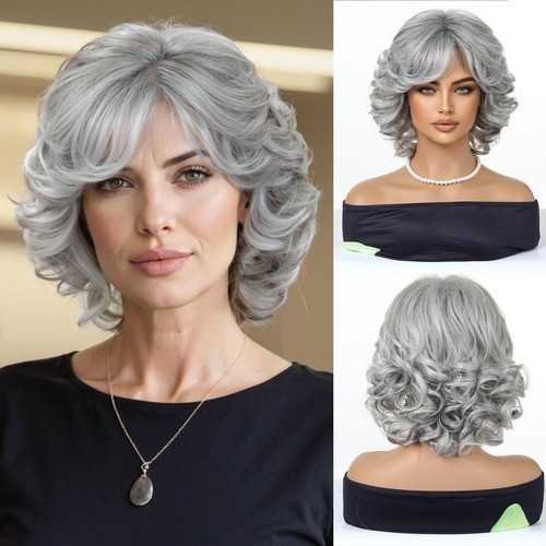 Blonde short curly wig - curly,
