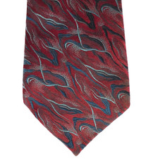 Vintage Keynote Terylene tie 1960s red and blue pattern working mens clothing