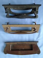 x3 Antique brass / bronze / metal LETTER BOXES