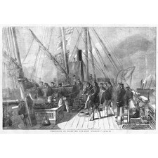 Gun Practice on Board HM Gun