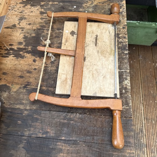 Two vintage wood bow saws - vintage, with