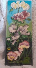 Beautiful Ceramic  Floral Art Wall Hanging Tile Decorative Plaque