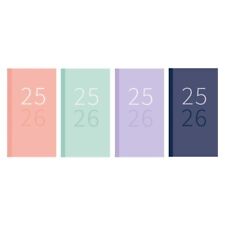 2025-2026 Pastel Foil Academic Diary Slim Week to View Mid Year Student Diary UK