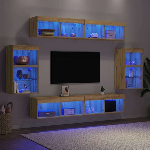 8pc wall units media - 8pc,