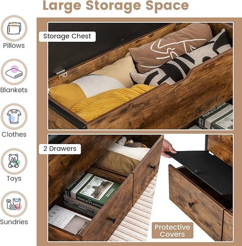 Drawers storage ottoman bench - drawers,