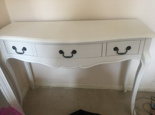 White French Rococo Louis Shabby Chic Style White Dressing Table