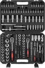 172pcs 1/2" 1/4" 3/8" Socket Set Drive Ratchet Screwdriver Bit Tool Toolbox