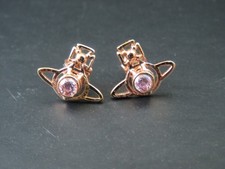 Vivienne Westwood Nora Orb Rose Gold and Pink Earrings