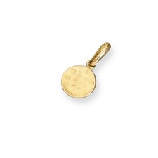 9ct Gold Hammered Finish Round