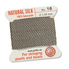 GRIFFIN BEADING THREAD 100% NATURAL SILK STRINGING CORD PEARLS BEADS UK SELLER
