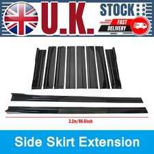 For Audi A3 A4 B8 A5 A6 S3 S4 86.6''Side Skirt Extension Rocker Splitter 2.2m UK