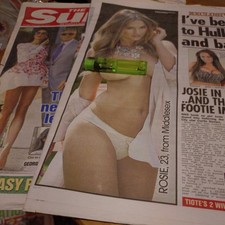 Page 3 girl Rosie Jones. The Sun Newspaper 29/9/14 complete. 