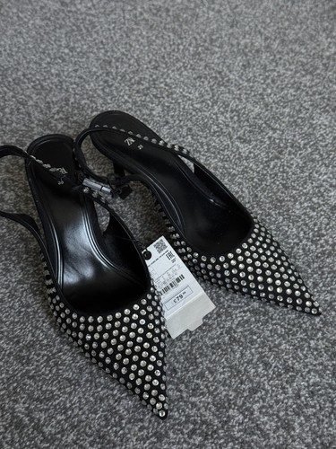 Zara heel slingback shoes - zara,