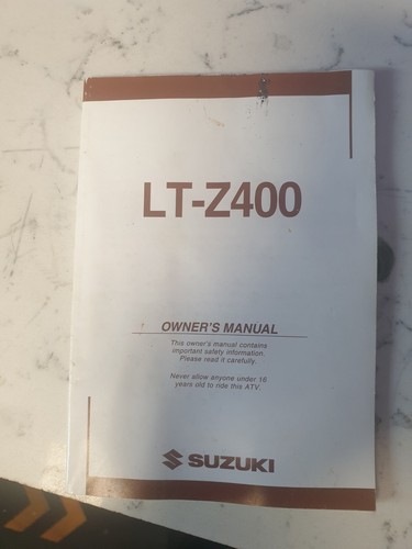 400 ltz owners manual - 400,