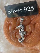 Silver Seahorse Pendant And