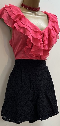 Lipsy black lace coral - ,