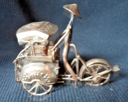 Miniature rickshaw with - rickshaw,
