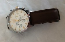 arsenal watch with genuine real leather strap, new battery, no box