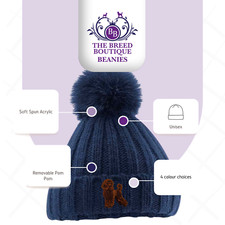 POODLE EMBROIDERED POM POM