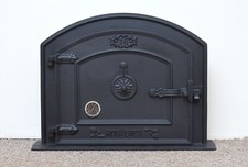 58.5 x 43.5 cm cast iron fire door clay bread oven doors pizza with thermometer