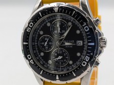 SEIKO Pulsar Chronograph 7T62-X068 Quartz Men’s Watch 100M  Yellow Duty Paid
