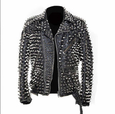 Men’s Black Punk Studded