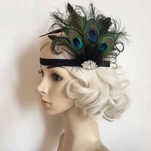 Vintage 20s peacock headband - vintage,