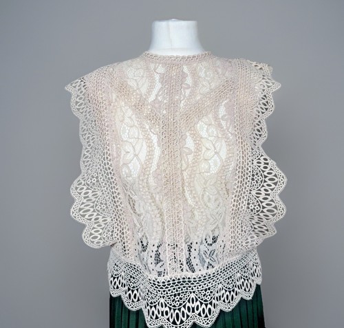 Zara cream boxy guipure lace - zara,