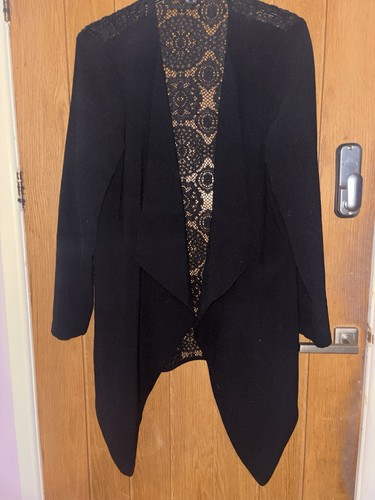 Ladies black waterfall - ladies, jacket