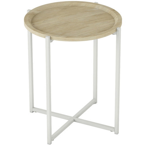 Minimalist round end table - end,