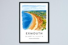 Exmouth watercolor poster - exmouth,