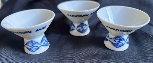 Hakutsuru sake cups 3 made - sake,