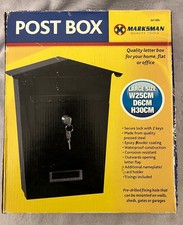 MARKSMAN Post Box COMPACT (W25xD8xH30) Mail Letter Holder Steel Lockable