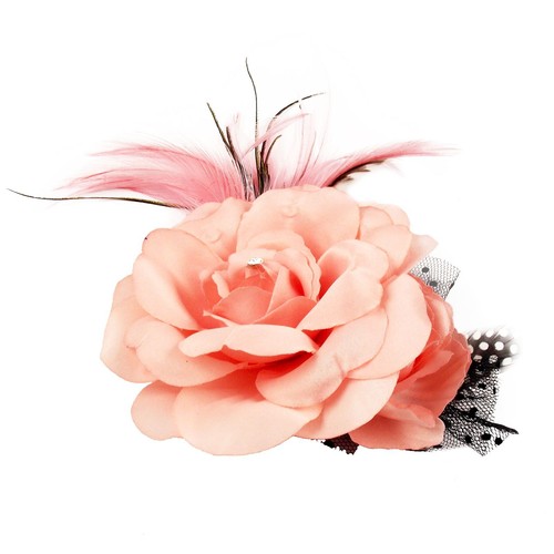 Double rose fascinator - double,