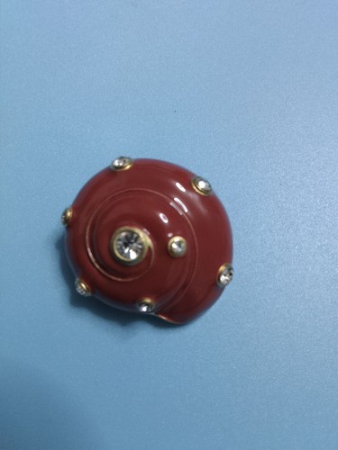 New cabachon red snail shell - new,
