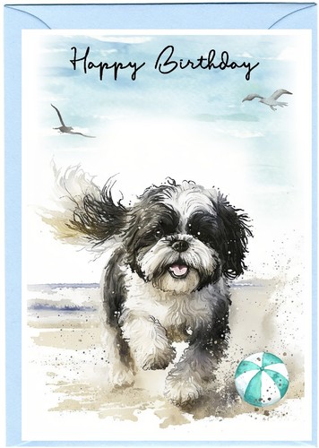 Shih tzu dog birthday - shih, 6")