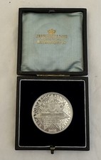 NEWPORT Edwardian White Metal Cased ATTENDANCE Medal by Vaughton & Sons
