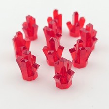 10 x LEGO Ruby Red Crystal