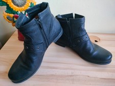 Think Womens Black Leather