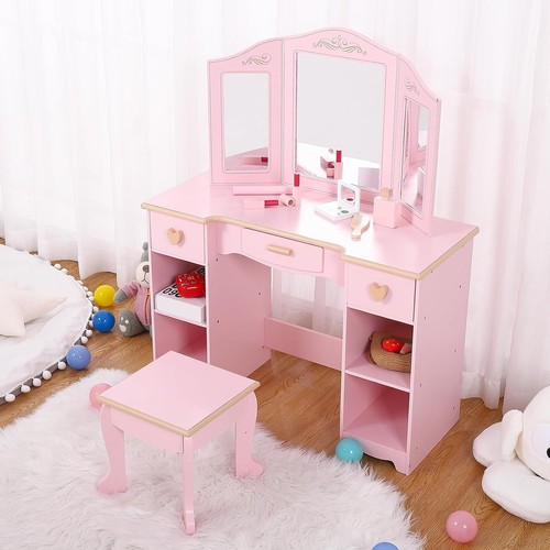 Kids vanity table - w/, stool