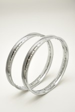 PAIR CHROME STEEL WHEELS MV