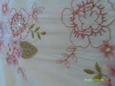 Marks Spencer Double Duvet cover cream/pink with sequins and applique