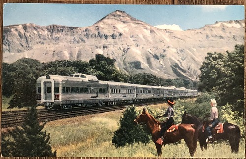 Postcard train burlington - train,
