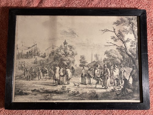 Village festival antique 1773 - antique,