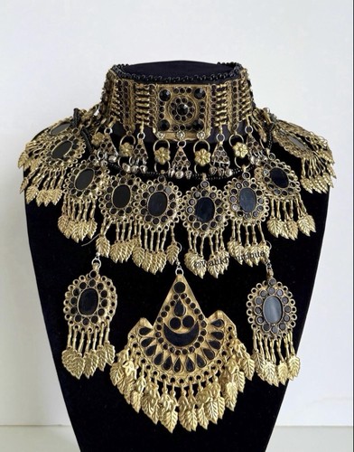 Black afghan piece vintage - black, 3