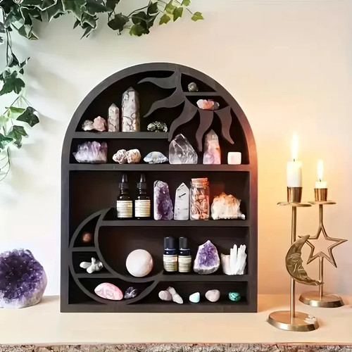 Wooden bohemian mini wall - wooden,